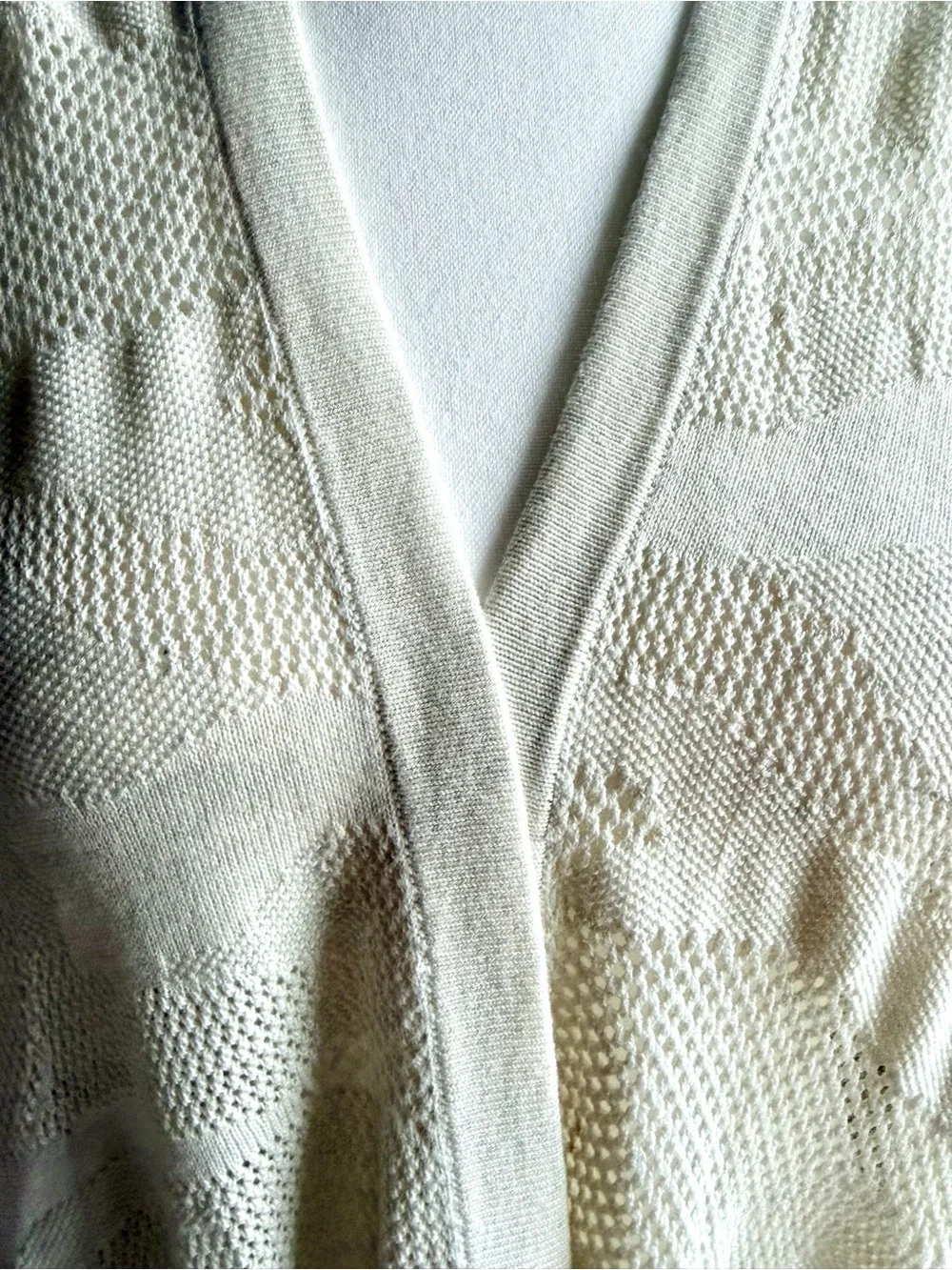 Lululemon Find Your Light Wrap Heathered Light Ivory OS Cotton Silk Blend